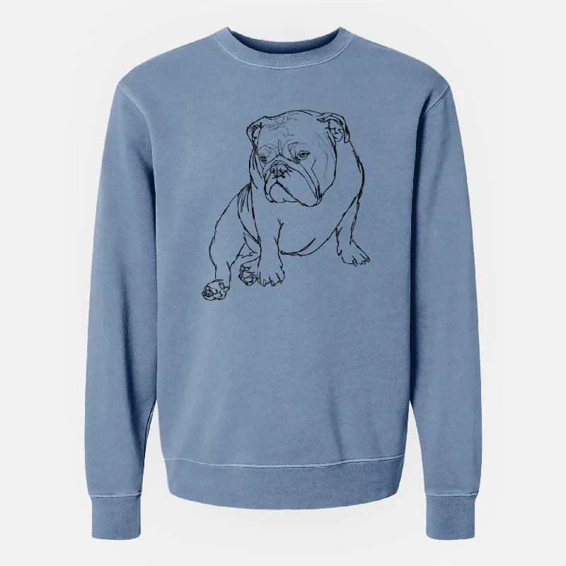 Doodled Penny the English Bulldog - Unisex Pigment Dyed Crew Sweatshirt Hoodie with Hood Adjustable Protection Hoodie with Hood Adjustable Protection Doodled Penny the English Bulldog - Unisex Pigment Dyed Crew Sweatshirt Hoodie with Hood Adjustable Protection Hoodie with Hood Adjustable Protection