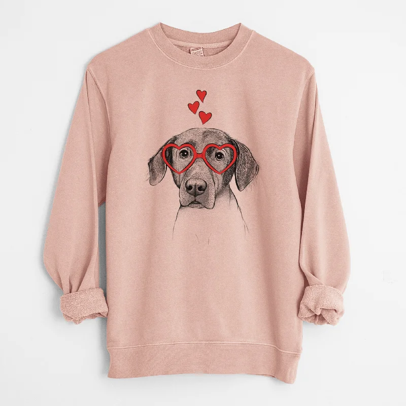 Valentine Baldwin the Mixed Breed - Unisex Pigment Dyed Crew Sweatshirt Hoodie with Gradient Ombre Colorful Hoodie with Gradient Ombre Colorful