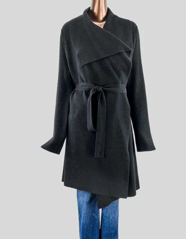 Cuyana Cashmere Wool Wrap Cardigan Coat - X-Small/Small Velvet Chenille Corduroy Velvet Chenille Corduroy