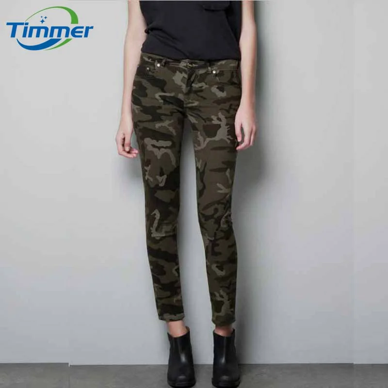 Women's Pants Pantalon Femme Camouflage Slim Elastic Army Pencil Pant Uniform Womens Trousers Women Pants Clothes Gloria Jeans Trousers Lace Delicate Trousers Lace Delicate