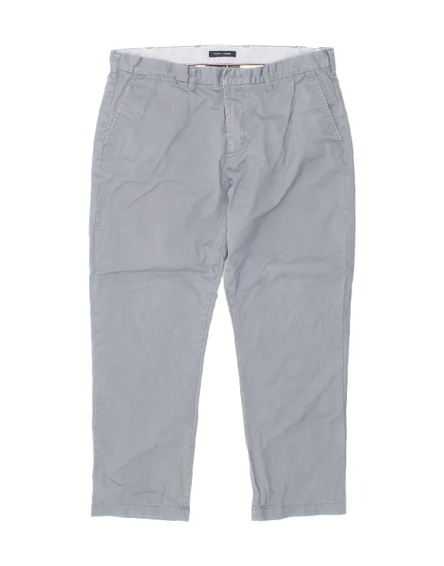 TOMMY HILFIGER Mens Slim Chino Trousers W38 L30 Blue Trousers Corduroy Warm Trousers Corduroy Warm