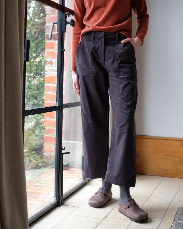 BIBICO Margate Relaxed Trousers in Thin Cord Dove Grey Trousers Timeless Classic Trousers Timeless Classic