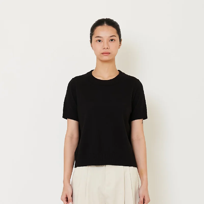 Women Knit Top - Black - SW2412222D Comfortable Knit Tee