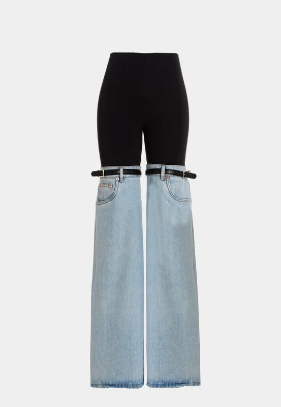 COPERNI Hybrid Denim Trousers - Blue Trousers Tapered Slim Fit Trousers Tapered Slim Fit