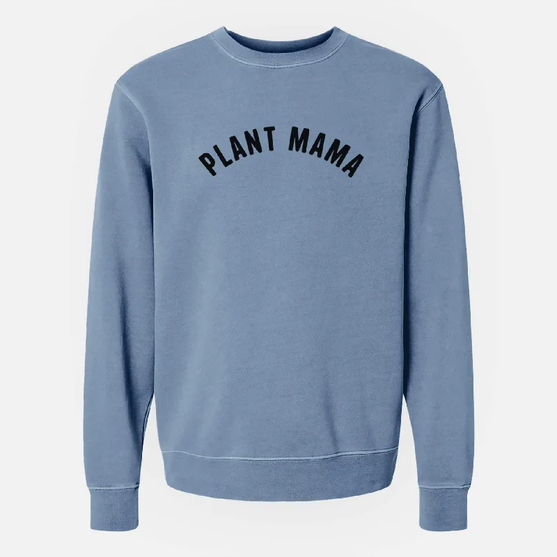 Plant Mama - Articulate Collection - Unisex Pigment Dyed Crew Sweatshirt Hoodie with Color Block Contrast Stylish Hoodie with Color Block Contrast Stylish