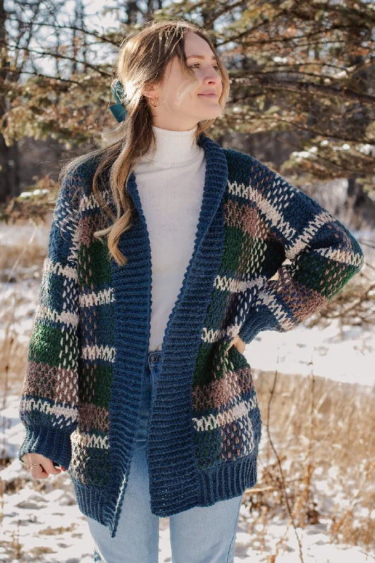 Crochet Kit - Plaid Cardigan Solid Color Striped Floral Print Solid Color Striped Floral Print