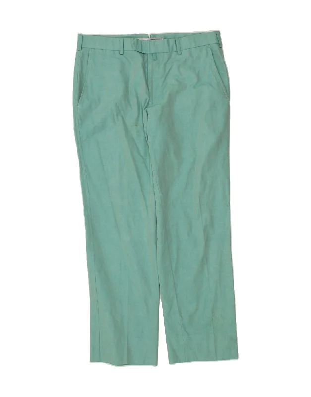 BROOKS BROTHERS Mens Fitzgerald Straight Suit Trousers W35 L28 Turquoise Trousers fashionable trendy Trousers fashionable trendy BROOKS BROTHERS Mens Fitzgerald Straight Suit Trousers W35 L28 Turquoise Trousers fashionable trendy Trousers fashionable trendy