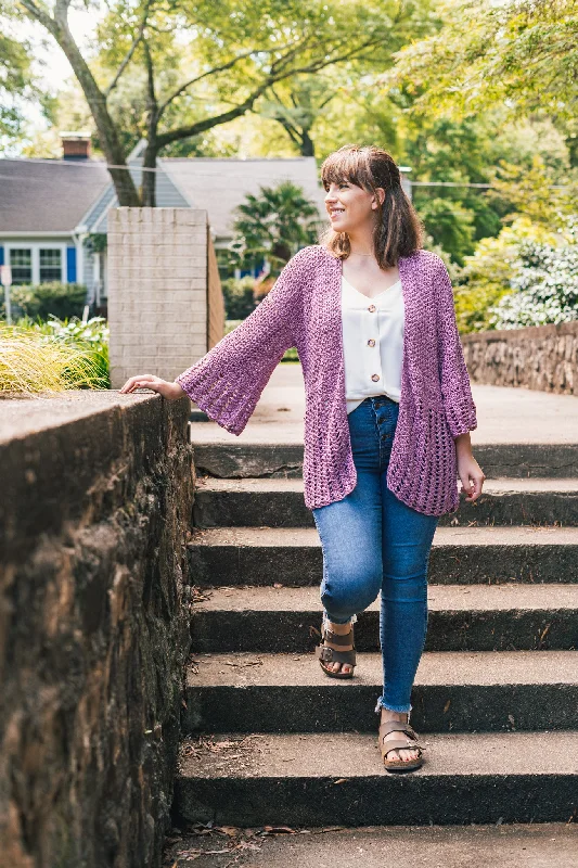 Crochet Kit  - Hydrangea Cardigan Sequined Glittery Shiny Sequined Glittery Shiny