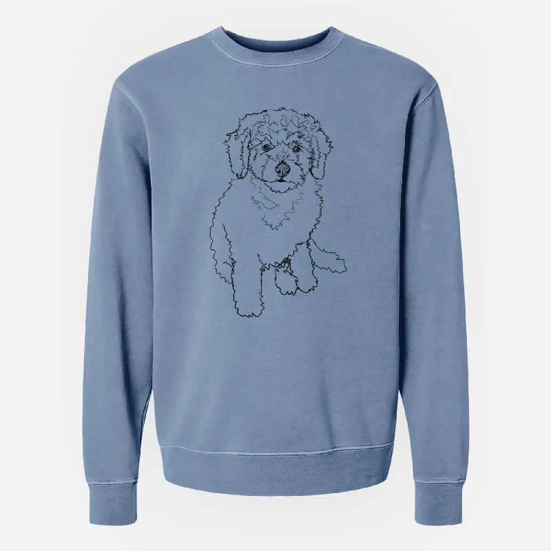 Doodled Puff the Labradoodle Puppy - Unisex Pigment Dyed Crew Sweatshirt Hoodie with Strings Custom Fit Adjustable Hoodie with Strings Custom Fit Adjustable Doodled Puff the Labradoodle Puppy - Unisex Pigment Dyed Crew Sweatshirt Hoodie with Strings Custom Fit Adjustable Hoodie with Strings Custom Fit Adjustable