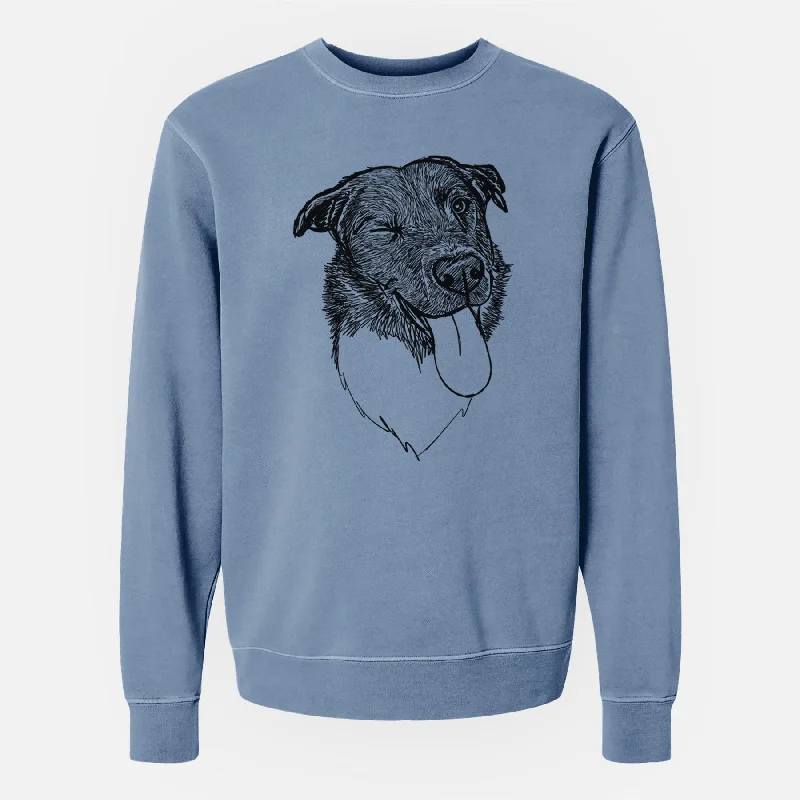 Doodled Cy the Boder Collie - Unisex Pigment Dyed Crew Sweatshirt Oversized Hoodie Comfort Casual Oversized Hoodie Comfort Casual Doodled Cy the Boder Collie - Unisex Pigment Dyed Crew Sweatshirt Oversized Hoodie Comfort Casual Oversized Hoodie Comfort Casual