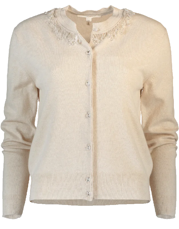 Embellished Cardigan Chenille Blend Fleece Blend Nylon Blend Chenille Blend Fleece Blend Nylon Blend