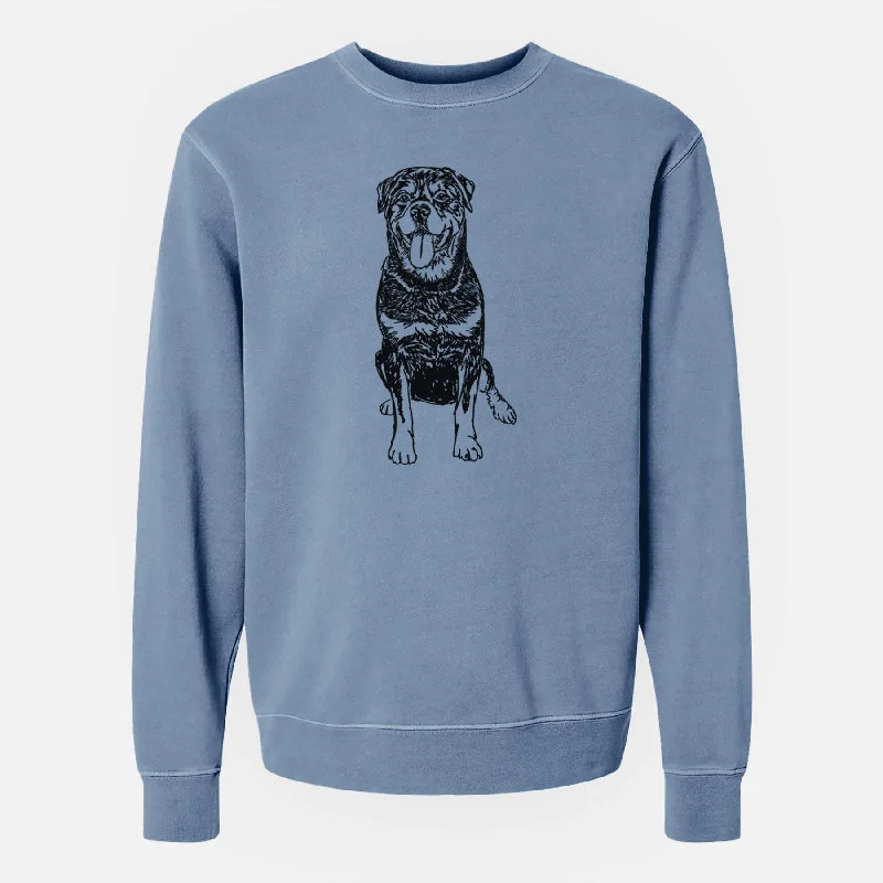 Doodled Rottweiler the - Unisex Pigment Dyed Crew Sweatshirt Hoodie with Zipper Versatile Modern Hoodie with Zipper Versatile Modern Doodled Rottweiler the - Unisex Pigment Dyed Crew Sweatshirt Hoodie with Zipper Versatile Modern Hoodie with Zipper Versatile Modern