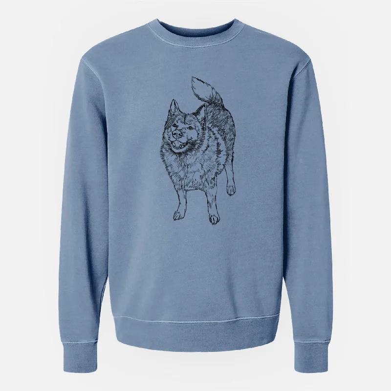 Doodled Oban Bear the Norwegian Elkhound - Unisex Pigment Dyed Crew Sweatshirt Hoodie with Typography Text Message Hoodie with Typography Text Message Doodled Oban Bear the Norwegian Elkhound - Unisex Pigment Dyed Crew Sweatshirt Hoodie with Typography Text Message Hoodie with Typography Text Message