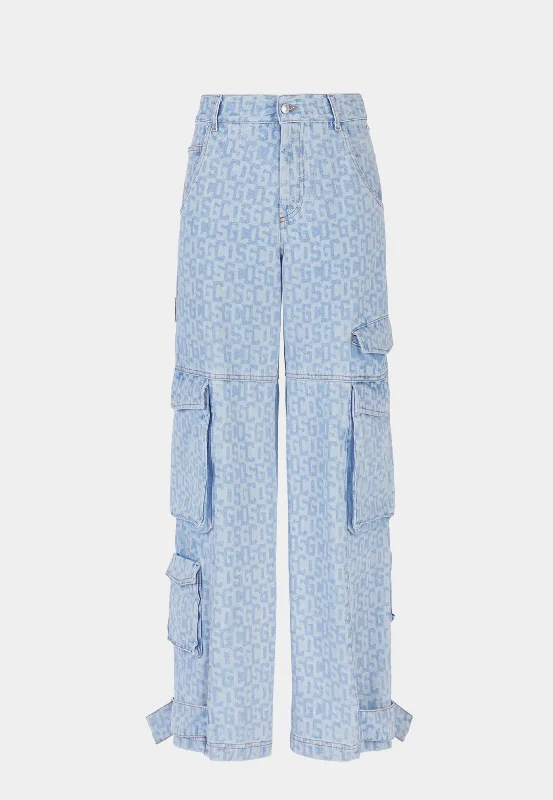 Gcds Monogram Denim
Ultracargo Trousers Light Blue Trousers trendy modern Trousers trendy modern