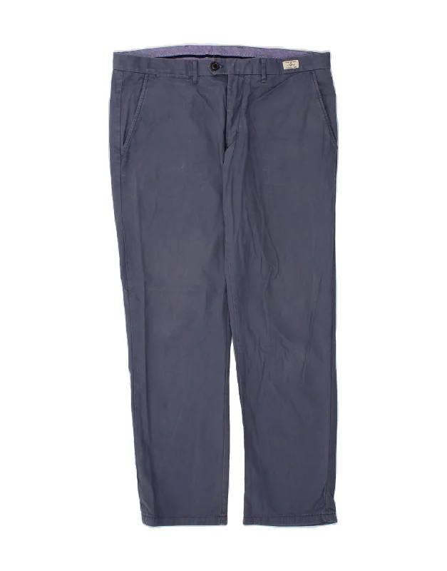 TOMMY HILFIGER Mens Slim Chino Trousers W38 L32 Navy Blue Cotton Trousers sophisticated sleek Trousers sophisticated sleek
