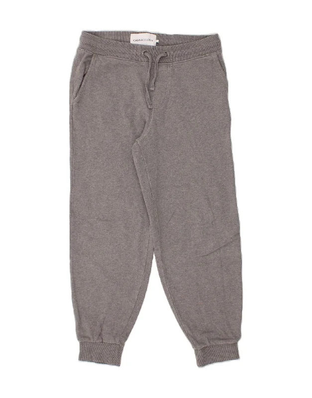 CALVIN KLEIN Mens Tracksuit Trousers Joggers Small  Grey Cotton Trousers versatile all-occasion Trousers versatile all-occasion
