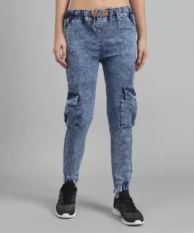 TANDUL  Regular Fit Women Blue Denim Blend Trousers Trousers Occasion Special Trousers Occasion Special