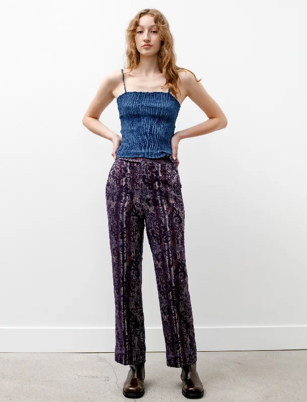 Boot Cut Side Tab Trousers Papillon Mall Jacquard Trousers versatile functional Trousers versatile functional