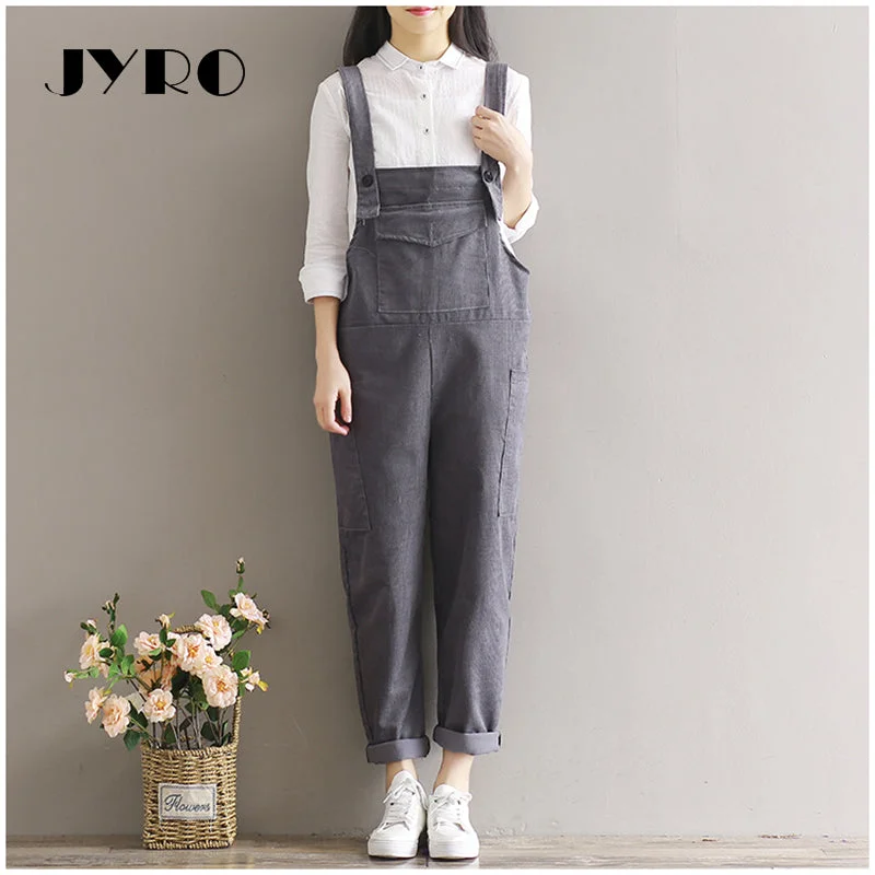 JYRO Brand Women's Pants  New Art RETRO Corduroy Loose Large Size Pants Female Trousers Trousers Cargo Utility Trousers Cargo Utility