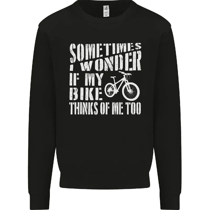 Cycling I Wonder If My Bike Bicycle Cyclist Mens Sweatshirt Jumper Cotton Hoodie Fleece Lining Warmth Cotton Hoodie Fleece Lining Warmth Cycling I Wonder If My Bike Bicycle Cyclist Mens Sweatshirt Jumper Cotton Hoodie Fleece Lining Warmth Cotton Hoodie Fleece Lining Warmth