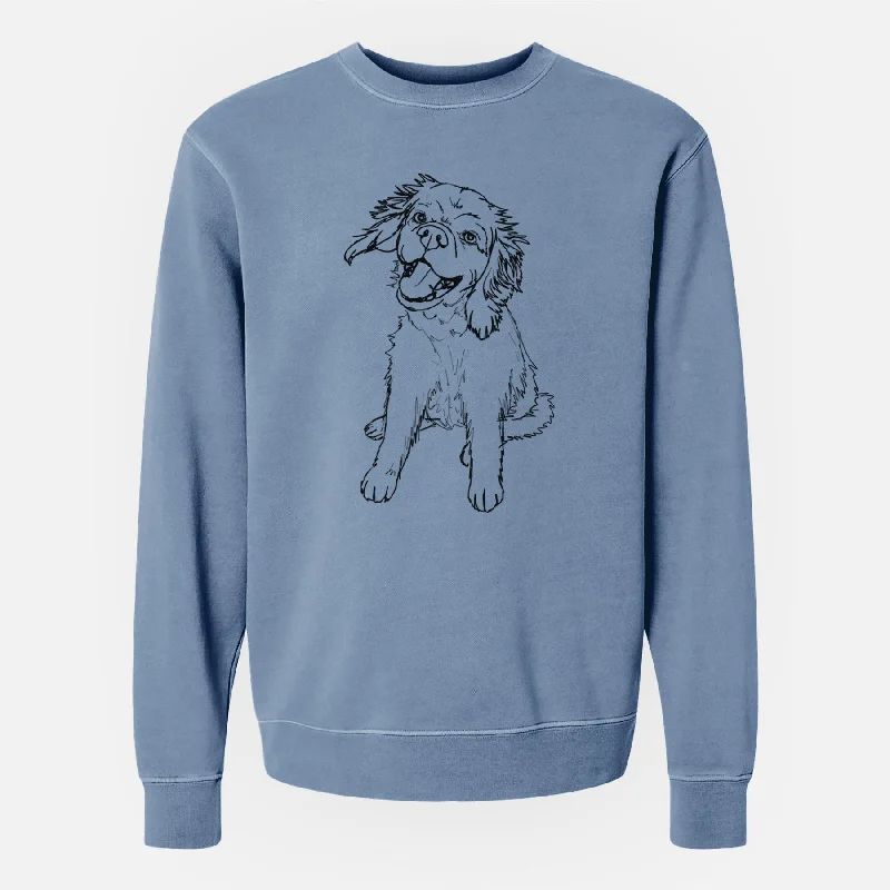 Doodled Girl the Cocker Spaniel - Unisex Pigment Dyed Crew Sweatshirt Hoodie with Pattern Geometric Abstract Hoodie with Pattern Geometric Abstract Doodled Girl the Cocker Spaniel - Unisex Pigment Dyed Crew Sweatshirt Hoodie with Pattern Geometric Abstract Hoodie with Pattern Geometric Abstract