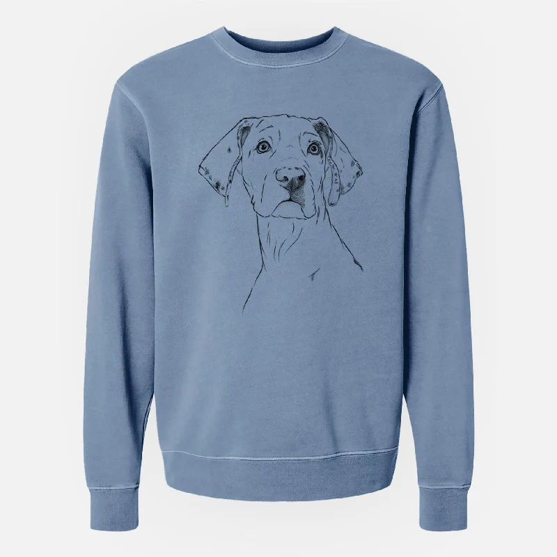 Bare Lumen the Special Needs Great Dane - Unisex Pigment Dyed Crew Sweatshirt Hoodie with Earth Tones Natural Calm Hoodie with Earth Tones Natural Calm