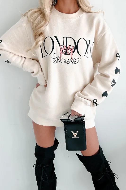 The London Life Graphic Sweatshirt (Ivory) Hoodie Sweatshirt Pullover Hoodie Sweatshirt Pullover