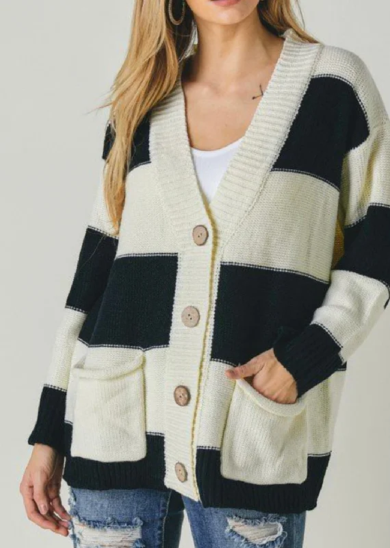 cream and black stripe cardigan Button Cardigan Zip Cardigan Pullover Cardigan Button Cardigan Zip Cardigan Pullover Cardigan