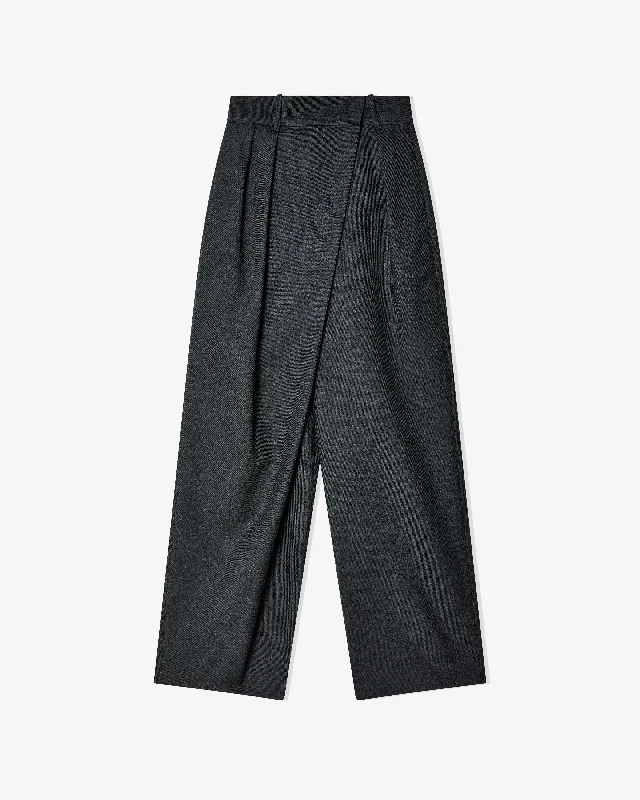 Loewe - Women's Wrap Trousers - (Anthracite) Chinos Cotton Straight Leg Chinos Cotton Straight Leg