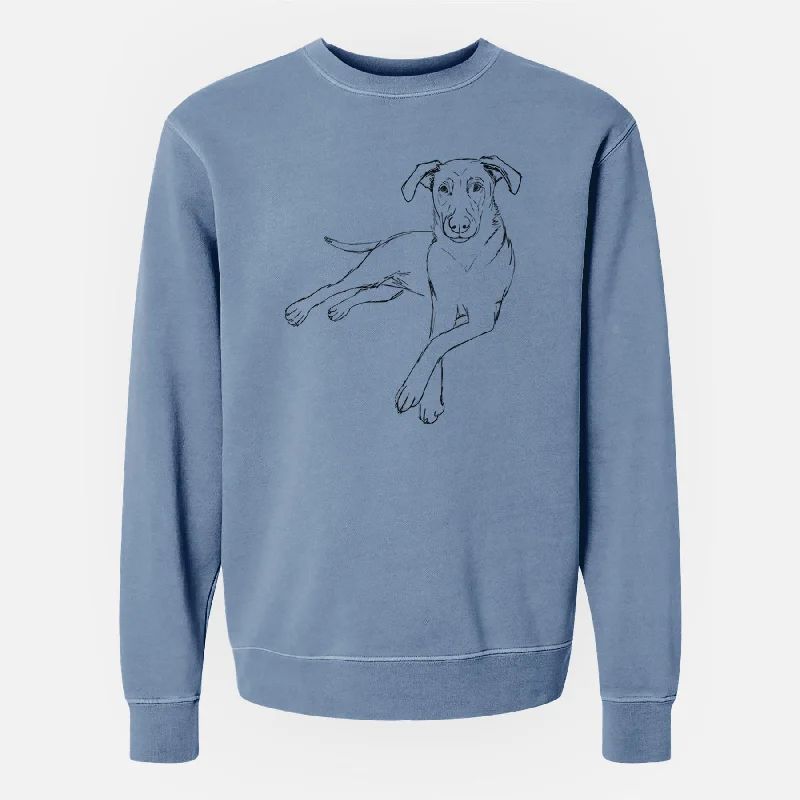 Doodled Miller the Lab Mix - Unisex Pigment Dyed Crew Sweatshirt Oversized Hoodie Comfort Casual Oversized Hoodie Comfort Casual Doodled Miller the Lab Mix - Unisex Pigment Dyed Crew Sweatshirt Oversized Hoodie Comfort Casual Oversized Hoodie Comfort Casual
