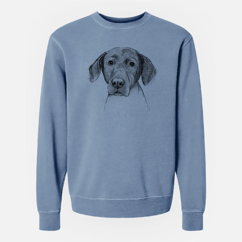 Bare Baldwin the Mixed Breed - Unisex Pigment Dyed Crew Sweatshirt Hoodie with Pastel Soft Subtle Hoodie with Pastel Soft Subtle