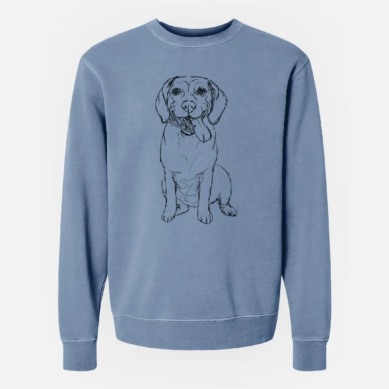 Doodled Bernie the Beagle - Unisex Pigment Dyed Crew Sweatshirt Hoodie with Patch Decorative Personalized Hoodie with Patch Decorative Personalized Doodled Bernie the Beagle - Unisex Pigment Dyed Crew Sweatshirt Hoodie with Patch Decorative Personalized Hoodie with Patch Decorative Personalized