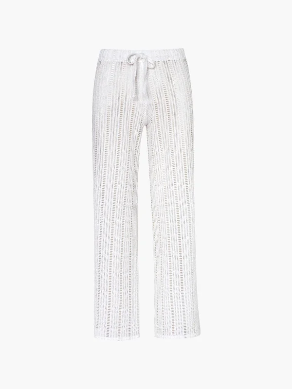 Adele Trousers | Ivory Geometric Trousers Fall Fleece Trousers Fall Fleece