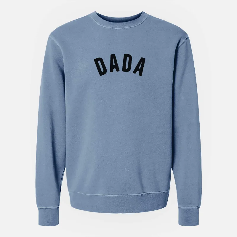 Dada - Articulate Collection - Unisex Pigment Dyed Crew Sweatshirt Hooded Sweatshirt Casual Wear Street Style Hooded Sweatshirt Casual Wear Street Style