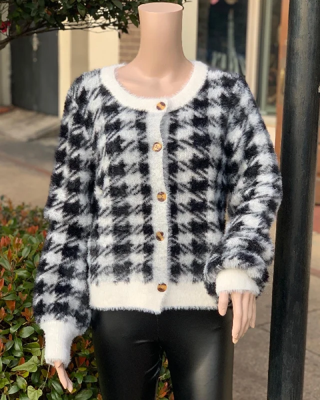 extra fuzzy Houndstooth cardigan Long Cardigan Short Cardigan Medium Cardigan Long Cardigan Short Cardigan Medium Cardigan