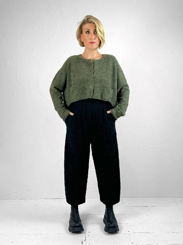 Wool and Cotton Easy Trousers - 2 Colours Trousers fashionable trendy Trousers fashionable trendy