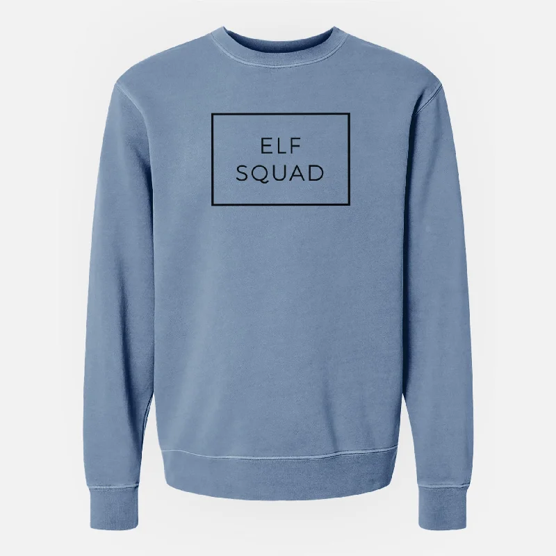 Elf Squad Boxed - Unisex Pigment Dyed Crew Sweatshirt Hoodie with Logo Branding Identity Hoodie with Logo Branding Identity