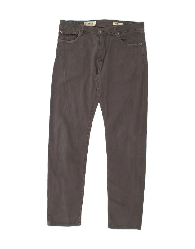 MARLBORO CLASSICS Mens Slim Fit Casual Trousers W33 L34 Grey Cotton Trousers Denim Distressed Trousers Denim Distressed MARLBORO CLASSICS Mens Slim Fit Casual Trousers W33 L34 Grey Cotton Trousers Denim Distressed Trousers Denim Distressed