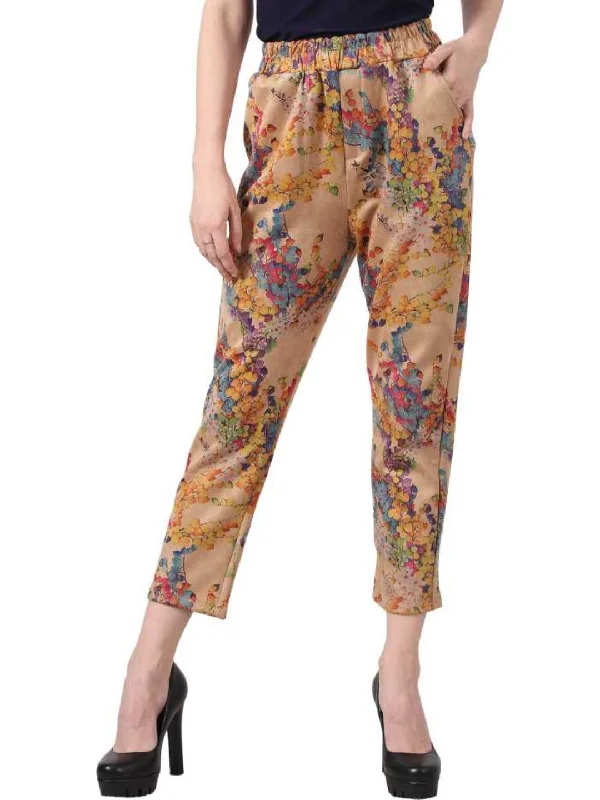 Regular Fit Women Multicolor Viscose Blend Trousers Trousers chic elegant Trousers chic elegant