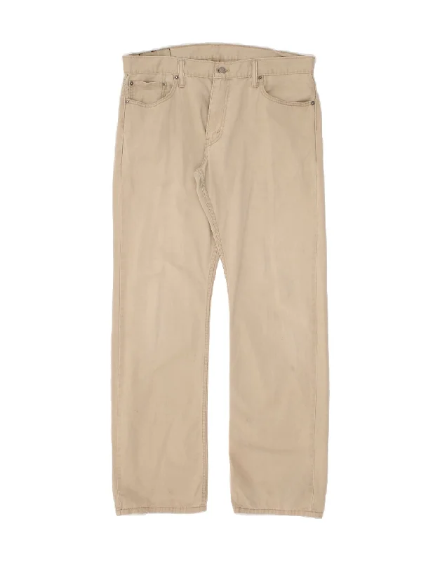 LEVI'S Mens 514 Straight Casual Trousers  W36 L34 Beige Cotton Trousers Palazzo Wide Leg Trousers Palazzo Wide Leg
