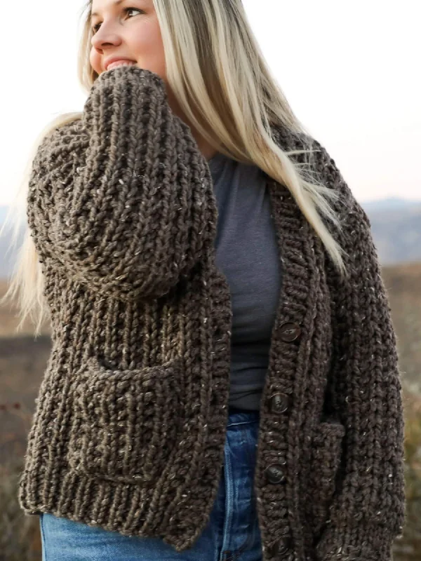 Knit Kit - Toffee Cardigan Layered Multi-layer Single Layer Layered Multi-layer Single Layer