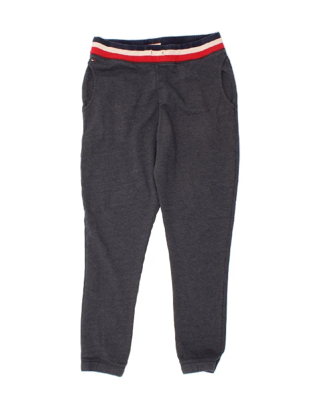 TOMMY HILFIGER Mens Tracksuit Trousers Joggers Large  Navy Blue Cotton Trousers Culottes Wide Leg Trousers Culottes Wide Leg