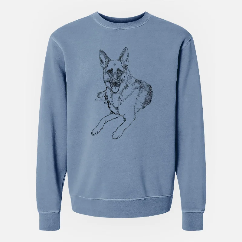 Doodled Dixie the German Shepherd - Unisex Pigment Dyed Crew Sweatshirt Hoodie with Rolled Sleeves Casual Relaxed Hoodie with Rolled Sleeves Casual Relaxed Doodled Dixie the German Shepherd - Unisex Pigment Dyed Crew Sweatshirt Hoodie with Rolled Sleeves Casual Relaxed Hoodie with Rolled Sleeves Casual Relaxed