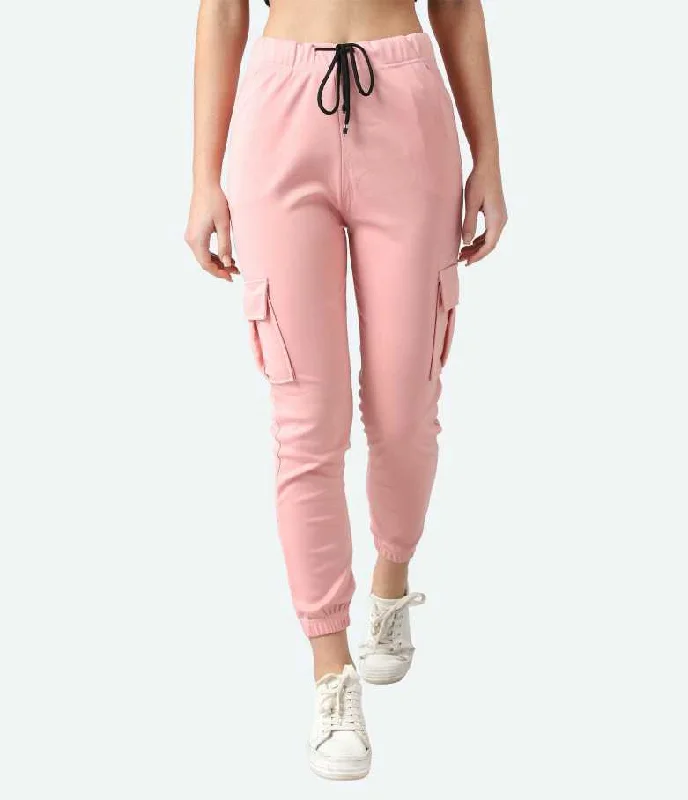 Regular Fit Women Pink Viscose Blend Trousers Trousers cozy soft Trousers cozy soft