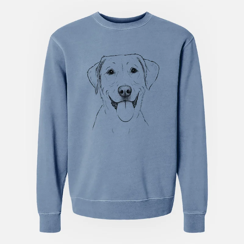 Bare Daisy the Labrador Retriever - Unisex Pigment Dyed Crew Sweatshirt Hoodie with Pastel Soft Subtle Hoodie with Pastel Soft Subtle