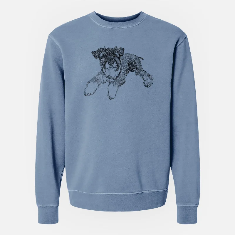 Doodled Bentley the Miniature Schnauzer - Unisex Pigment Dyed Crew Sweatshirt Hoodie with Rhinestones Sparkly Elegant Hoodie with Rhinestones Sparkly Elegant Doodled Bentley the Miniature Schnauzer - Unisex Pigment Dyed Crew Sweatshirt Hoodie with Rhinestones Sparkly Elegant Hoodie with Rhinestones Sparkly Elegant