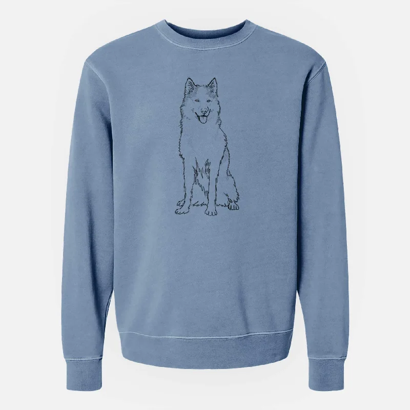 Doodled Allie the Siberian Husky - Unisex Pigment Dyed Crew Sweatshirt Hoodie with Exposed Zipper Edgy Industrial Hoodie with Exposed Zipper Edgy Industrial Doodled Allie the Siberian Husky - Unisex Pigment Dyed Crew Sweatshirt Hoodie with Exposed Zipper Edgy Industrial Hoodie with Exposed Zipper Edgy Industrial