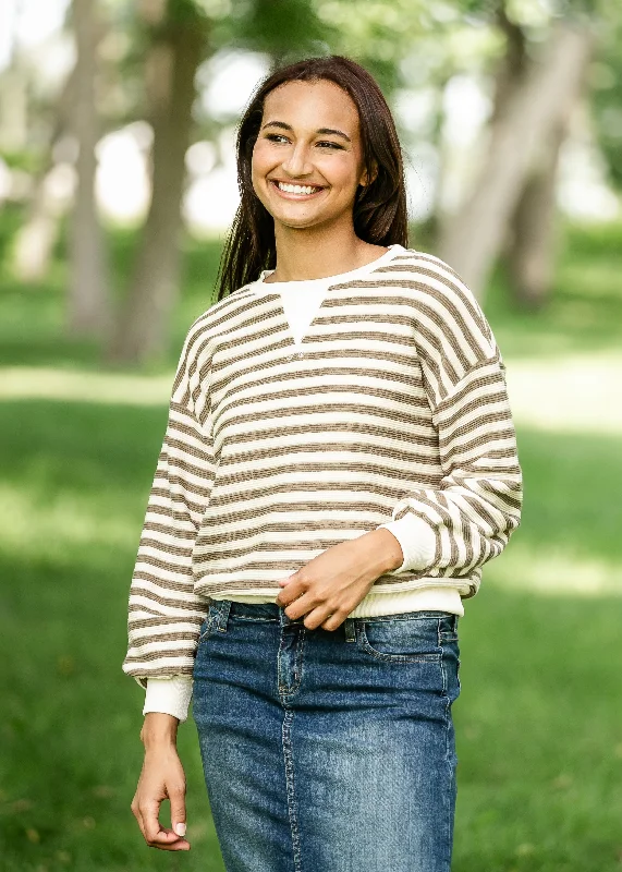 Emily Contrast Ribbed Knit Top - FINAL SALE Jet Black Knit Tee