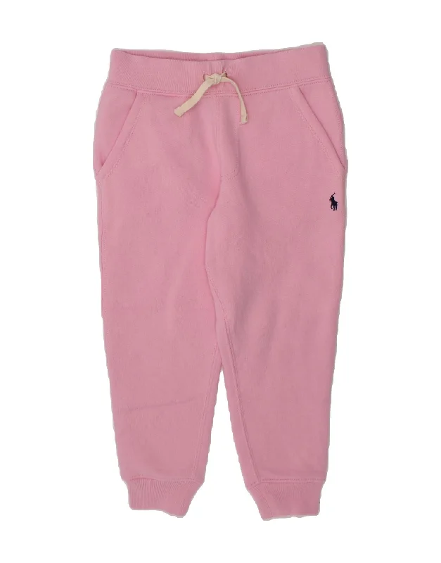 POLO RALPH LAUREN Girls Tracksuit Trousers Joggers 3-4 Years Pink Cotton Trousers Print Floral Trousers Print Floral POLO RALPH LAUREN Girls Tracksuit Trousers Joggers 3-4 Years Pink Cotton Trousers Print Floral Trousers Print Floral