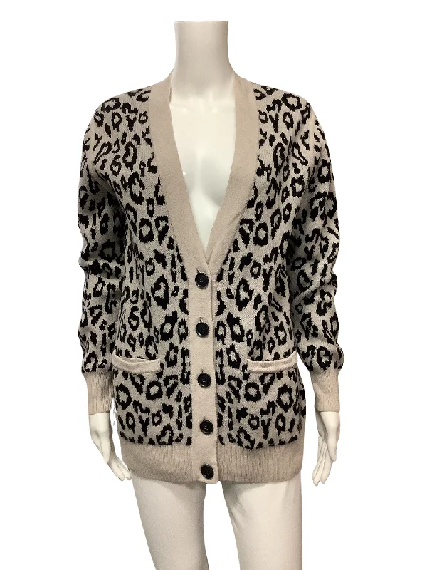 Banana Republic Women's Cardigan Leopard Print Size: M Machine Wash Dry Clean Hand Wash Machine Wash Dry Clean Hand Wash